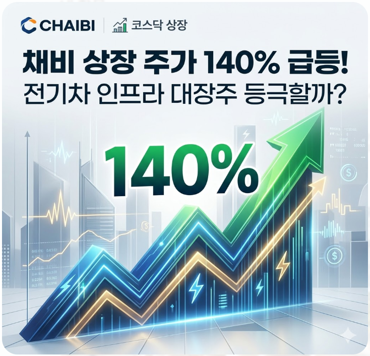  채비 상장 주가 140% 급등! 전기차 인프라 대장주 등극할까?