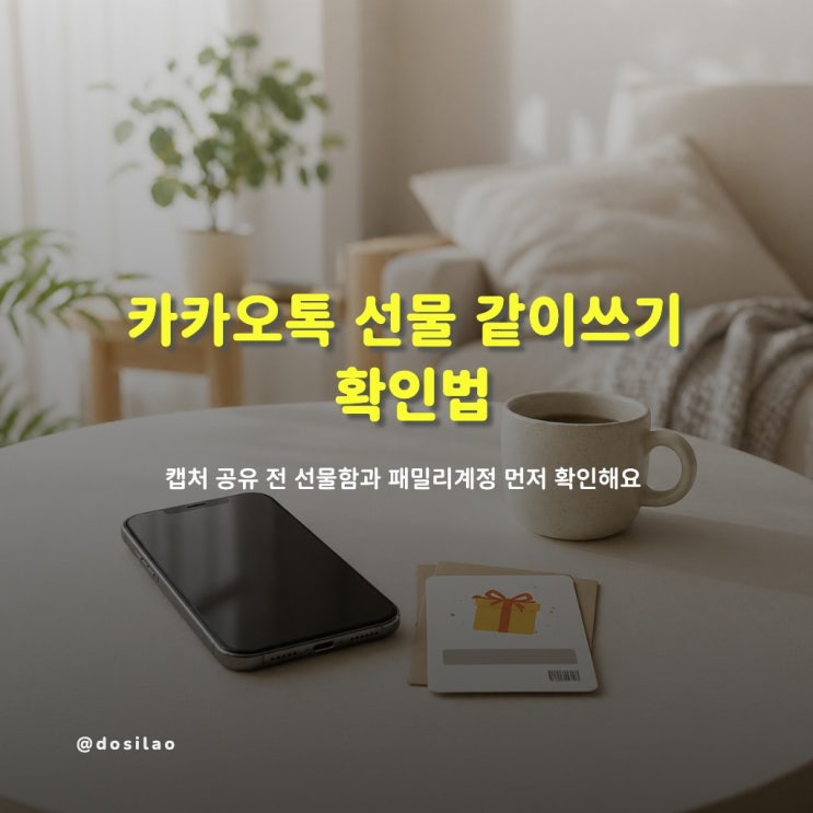  카카오톡 선물 같이쓰기 체크포인트