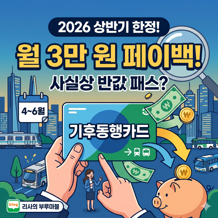  기후동행카드 역대급 혜택, '월 3만 원 페이백' 총정리 (사실상 반값 패스?)