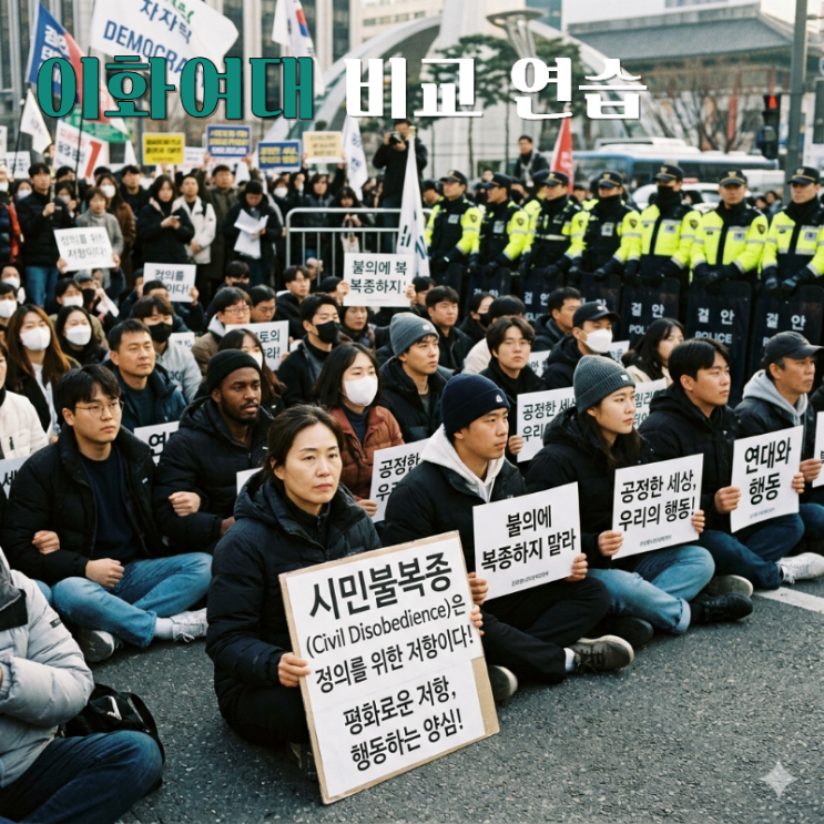  이대 인문논술 기출 연습 - 시민불복종과 딸깍발이 정신