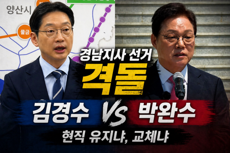 김경수vs박완수 빅매치 막올라..첫 날부터 날선 공방