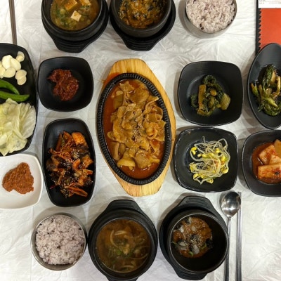 군산 하구둑 근처 금강휴게소 쌈밥 맛집 | 금강우렁쌈밥