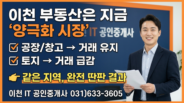  2026년 4월 이천 부동산 시장, 공장·토지 왜 이렇게 갈릴까? 핵심 분석 5가지