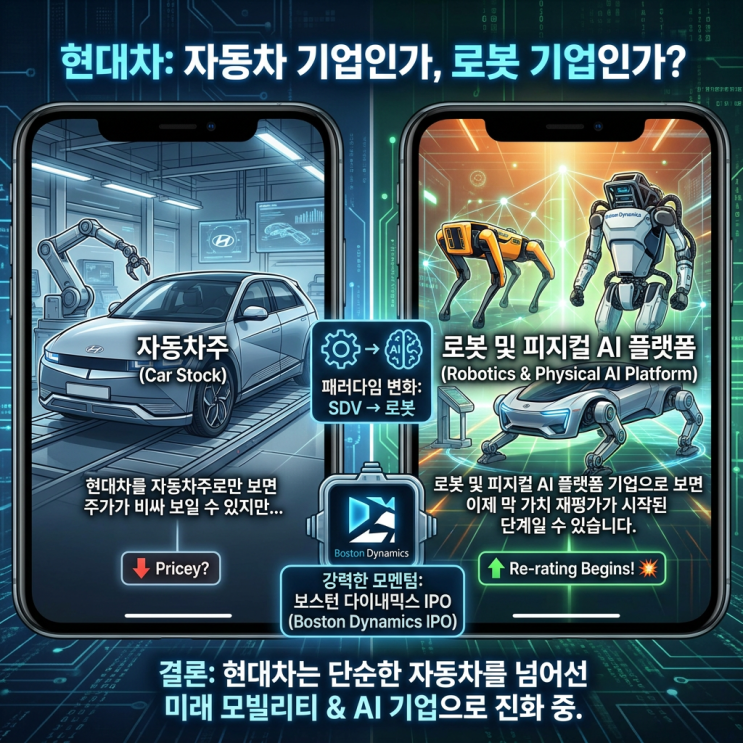  현대차 자동차 기업인가? 로봇 기업인가?