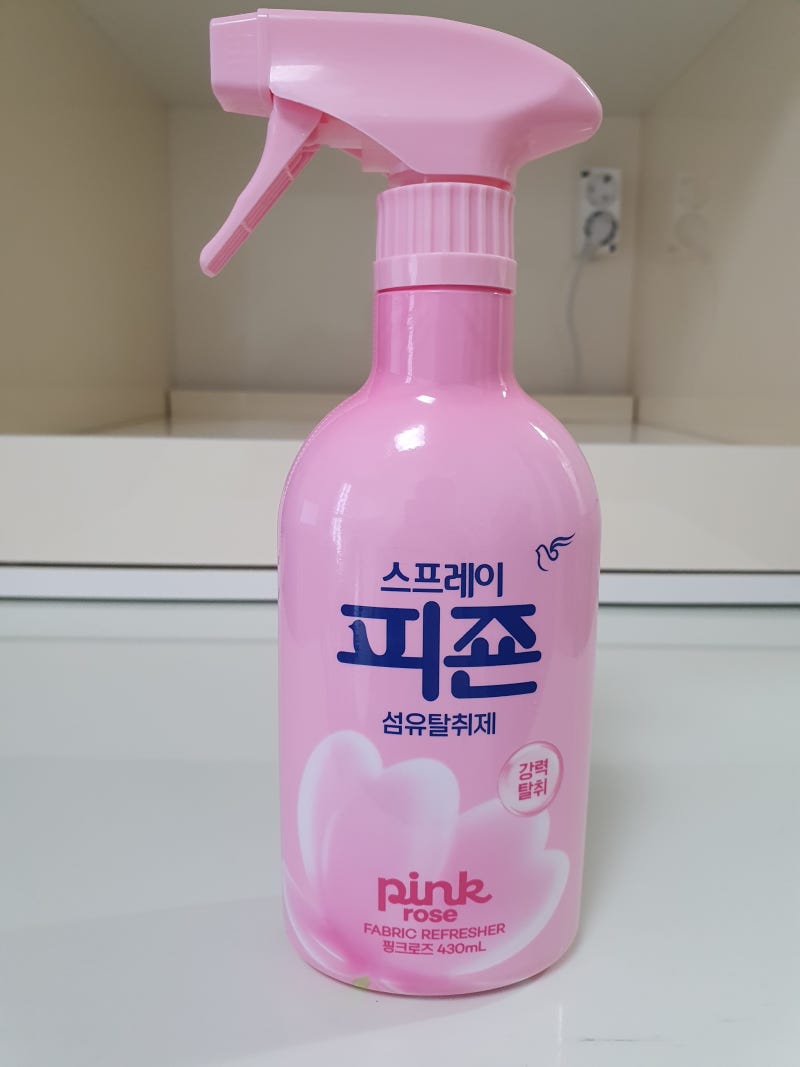 피죤 스프레이 핑크로즈 옐로미모사 섬유탈취제 후기 풍부한 향과 강한 탈취력