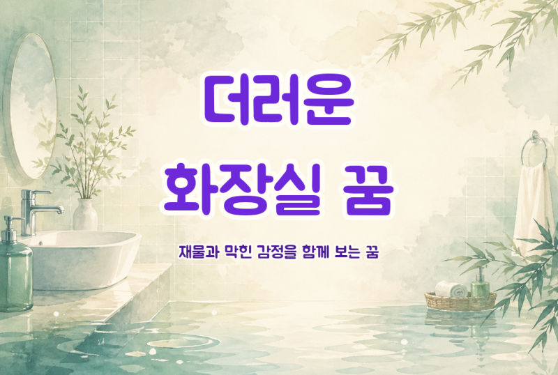 더러운 화장실 꿈 해몽