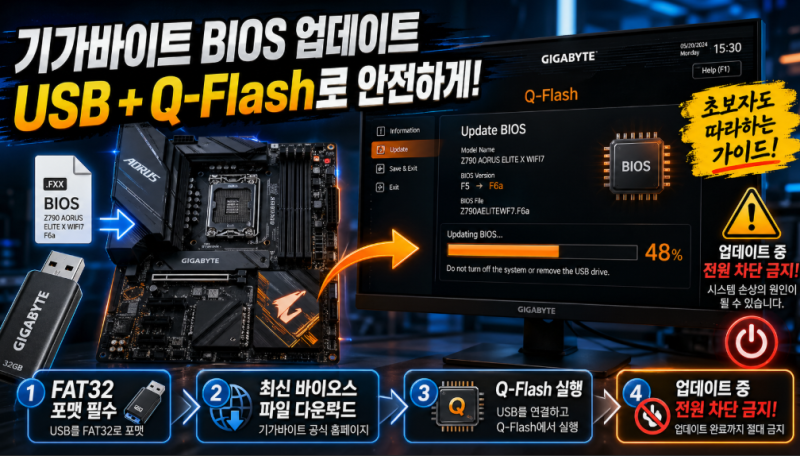 기가바이트 메인보드 바이오스 업데이트 (GIGABYTE 바이오스)