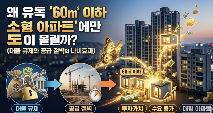  2026년 부동산 전망, 왜 60 이하 소형 아파트에만 돈이 쏠릴까? 대출 규제와 공급 절벽 분석