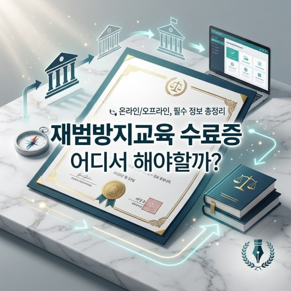 재범방지교육 수료증 어디서 해야할까?
