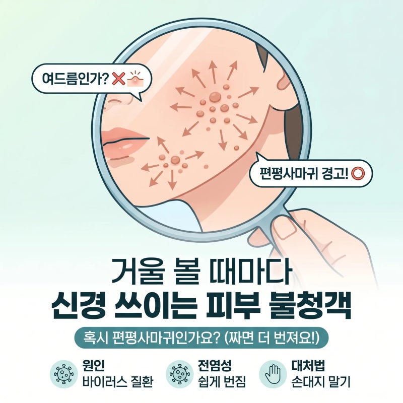 얼굴 편평사마귀 원인 및 제거, 좁쌀여드름과 완벽 구별법 최악의 습관 4가지