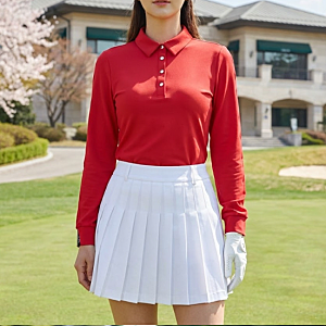 볼빅 여성 봄 골프웨어 프리미엄 소재 골프 카라티셔츠