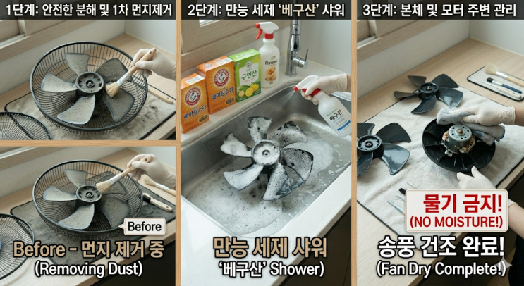  [2026 비법] "린스 하나로 청소 끝?" 선풍기 먼지 99% 차단하는 전문가급 세척 꿀팁