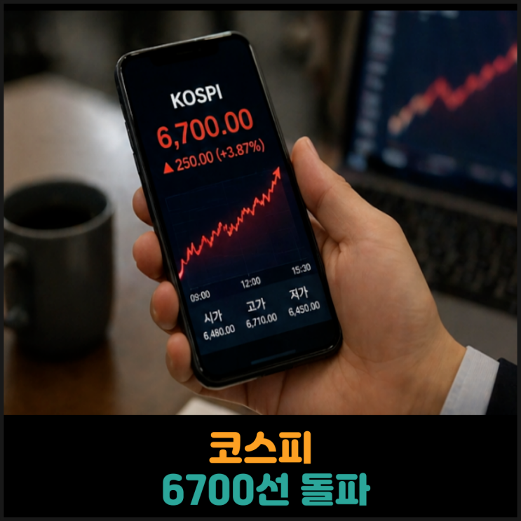 코스피, 6700선 돌파