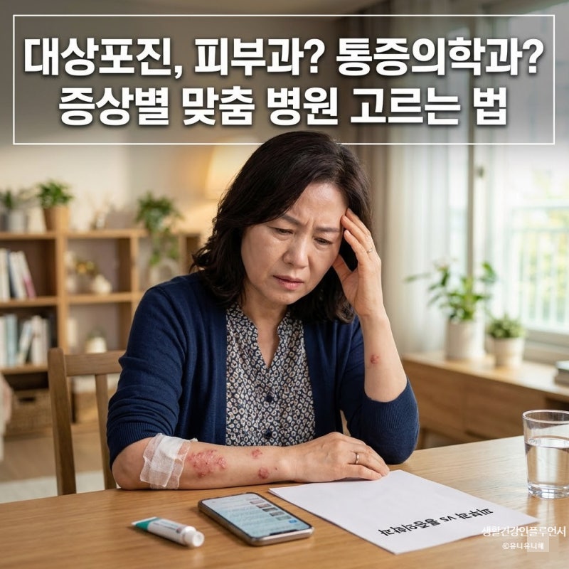 대상포진 병원 피부과 vs 통증의학과 어디로 가야 할까? 초기 대상포진 증상별 선택법