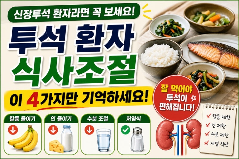 신장투석 환자를 위한 식사조절 완벽 가이드