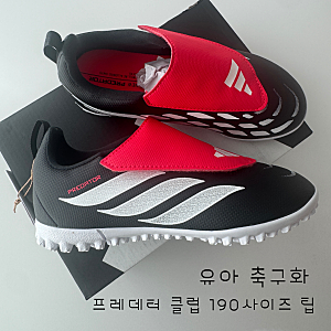 유아 축구화 풋살화 프레데터 클럽 190 사이즈 팁