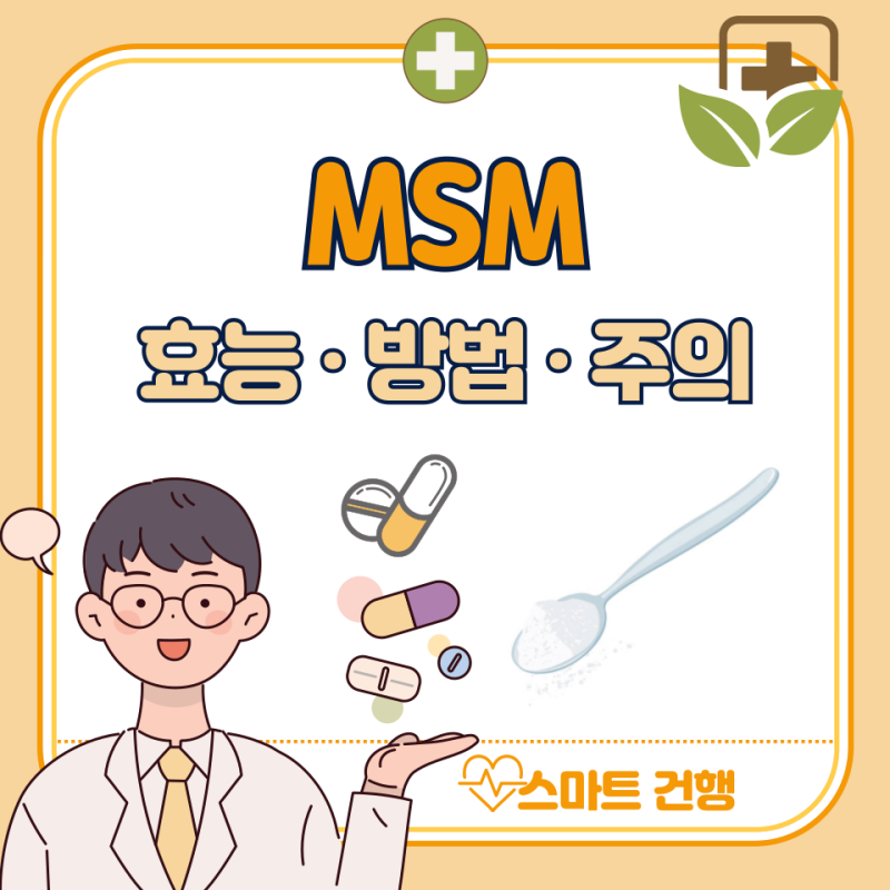 MSM 식이유황 효능, 부작용, 복용시간 : 관절 MSM 효능