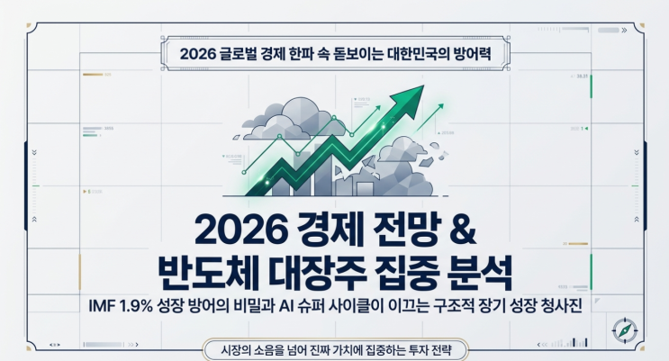  [2026 경제 전망] IMF 한국 1.9% 성장 방어의 비밀과 반도체 대장주 집중 분석!