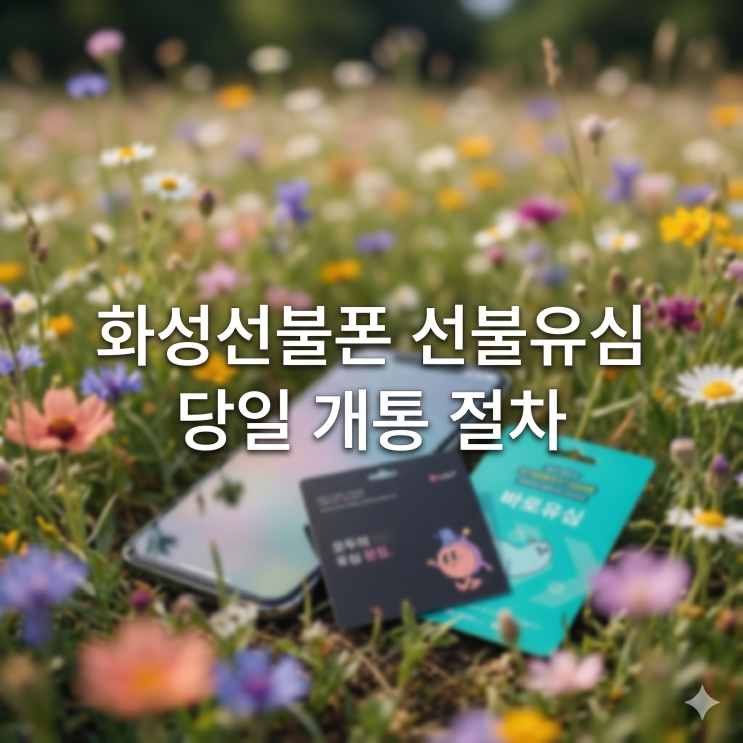  화성선불폰 선불유심 당일 개통 절차