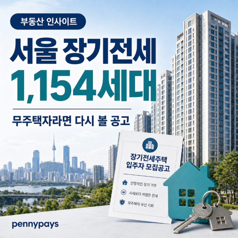서울 장기전세주택 1,154세대 모집, 무주택자라면 왜 다시 봐야 할까