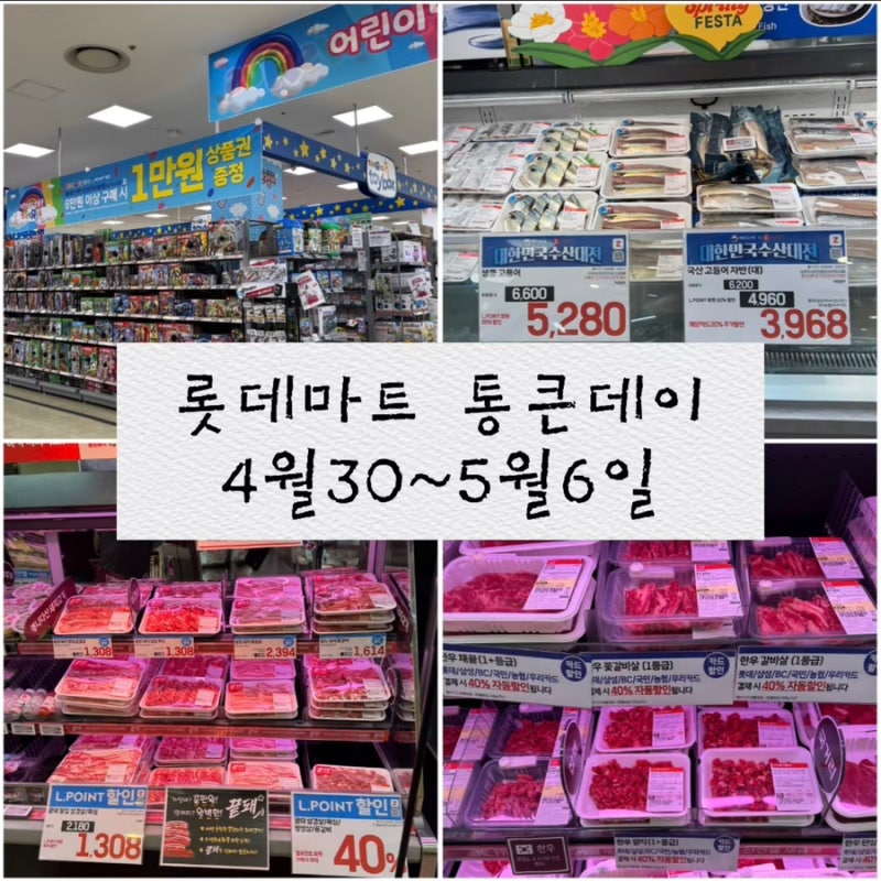 26년 5월 롯데마트 할인행사 롯데마트통큰데이 어린이날장난감할인 롯데마트전단지 소고기50....