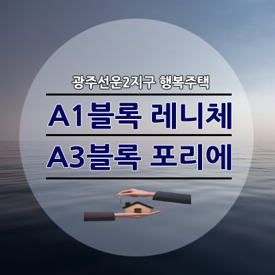 광주선운2지구 A1 레니체 A3 포리에 55형 신혼희망타운 행복주택
