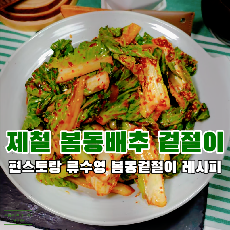 봄동 겉절이 만드는법 류수영 봄동 무침 레시피