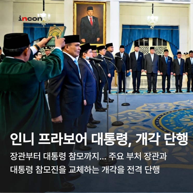  [인도네시아 소식] 프라보워 대통령, 취임 후 주요 개각 단행 (환경부 장관 등 6인 교체)