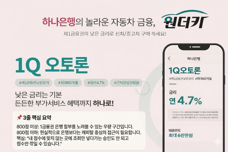 중고차 할부 승인 기준: 내 신용점수로 은행 가능할까? (현실 전략 정리)