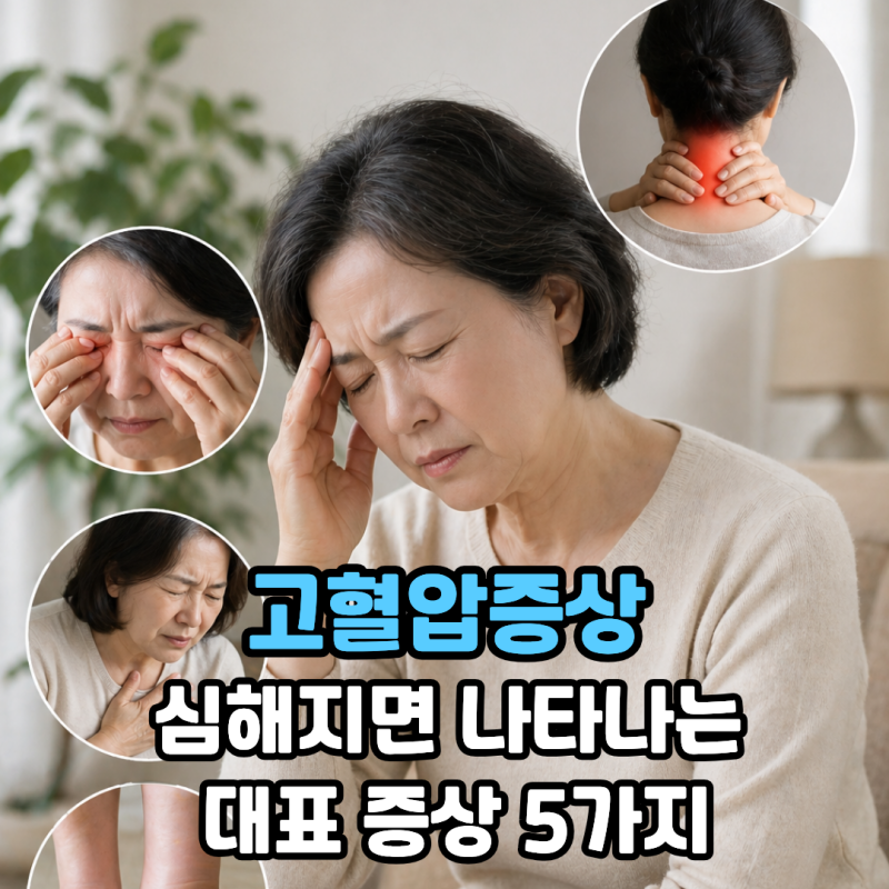고혈압증상 심해지면 나타나는 대표 증상 5가지