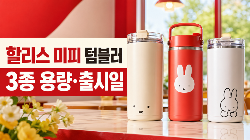 할리스 미피 텀블러 3종 구매 전 봐야 할 용량과 출시일