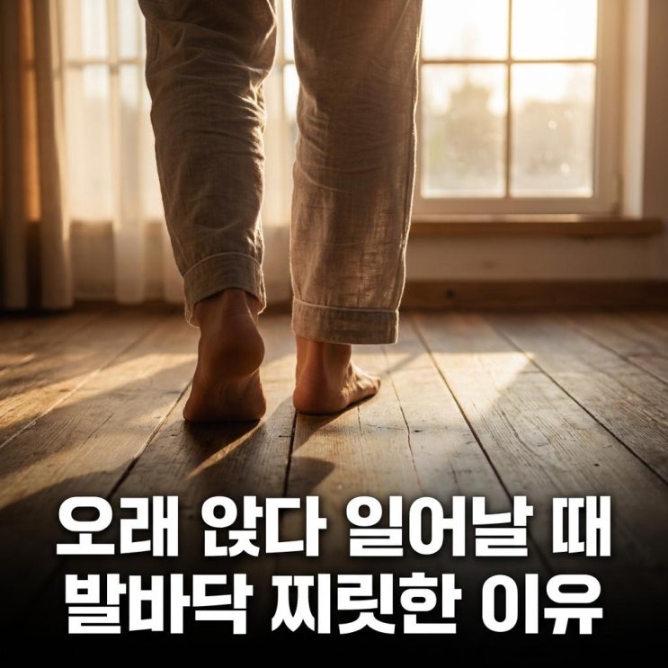  오래 앉아있다 일어날 때 발바닥 찌릿한 이유