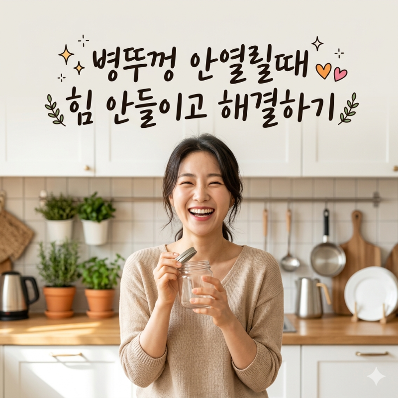 병뚜껑 안열릴때 쉽게 여는 방법 5가지 힘 안들이고 해결하기