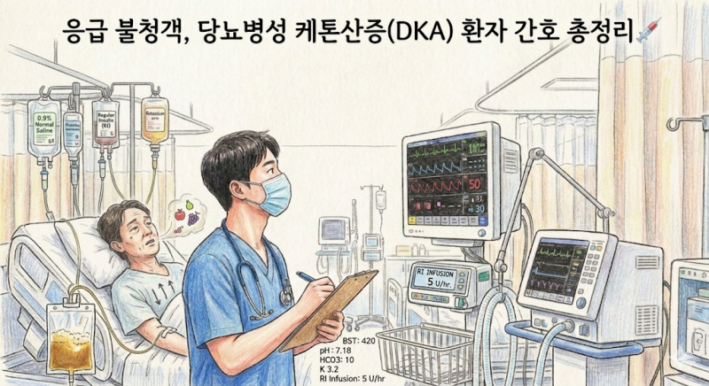 [CASE] 응급 불청객, 당뇨병성 케톤산증(DKA) 환자 간호 총정리