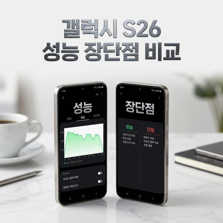  삼성 갤럭시폰 S26 성능 및 장단점 비교