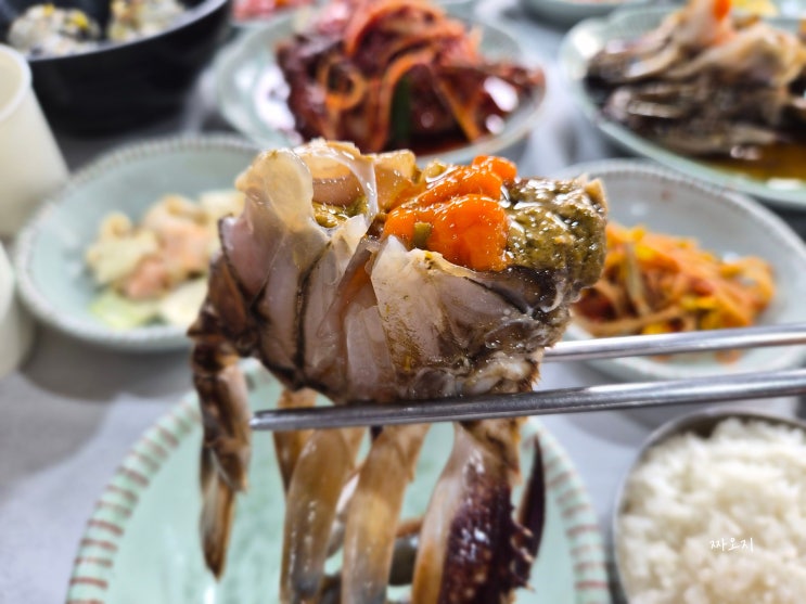  태안 안면도 게국지 게장 맛집 딴뚝통나무집식당 웨이팅 주차