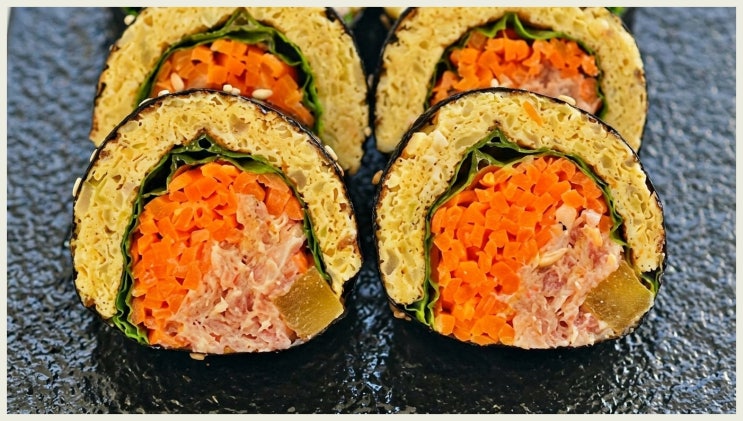  키토김밥 만들기 밥 대신 '이것' 넣었더니 칼로리 반토막! 365일 식단 가능한 레시피