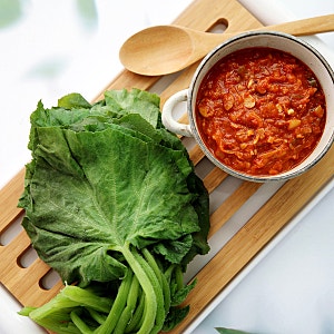 호박잎 쌈밥 찌기 손질 백종원 참치쌈장 만들기