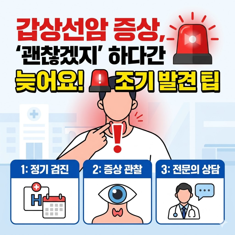 갑상선암 증상, '괜찮겠지' 하다간 늦어요! 조기 발견 팁