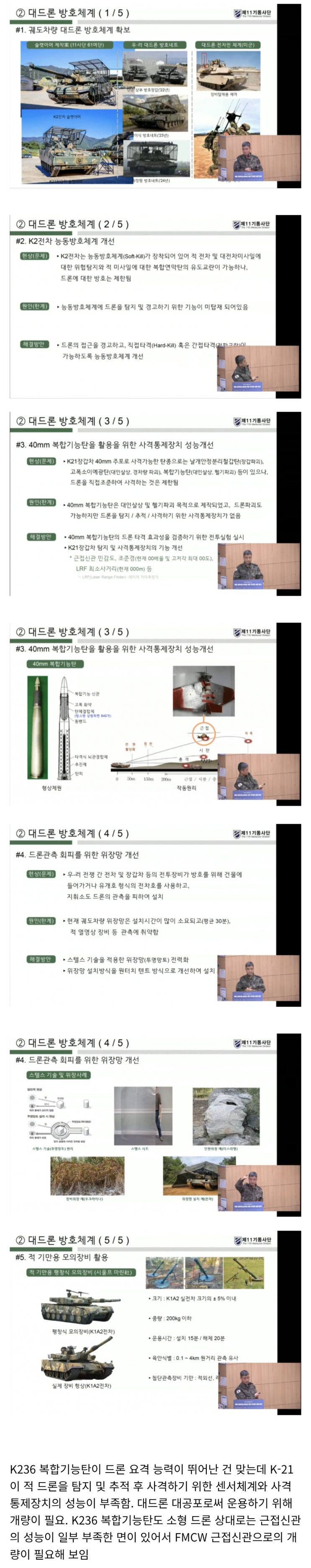  K21 대드론 사격에서의 한계