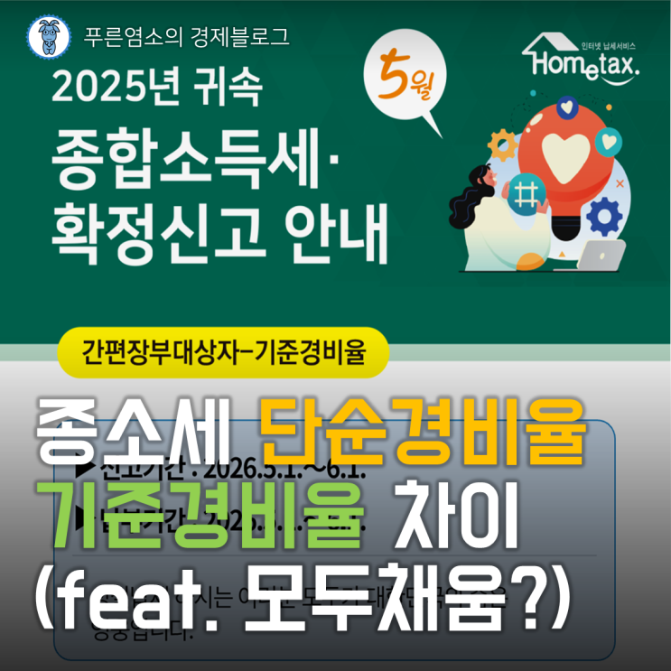  종합소득세 '단순경비율'과 '기준경비율' 차이 (feat. 모두채움?)