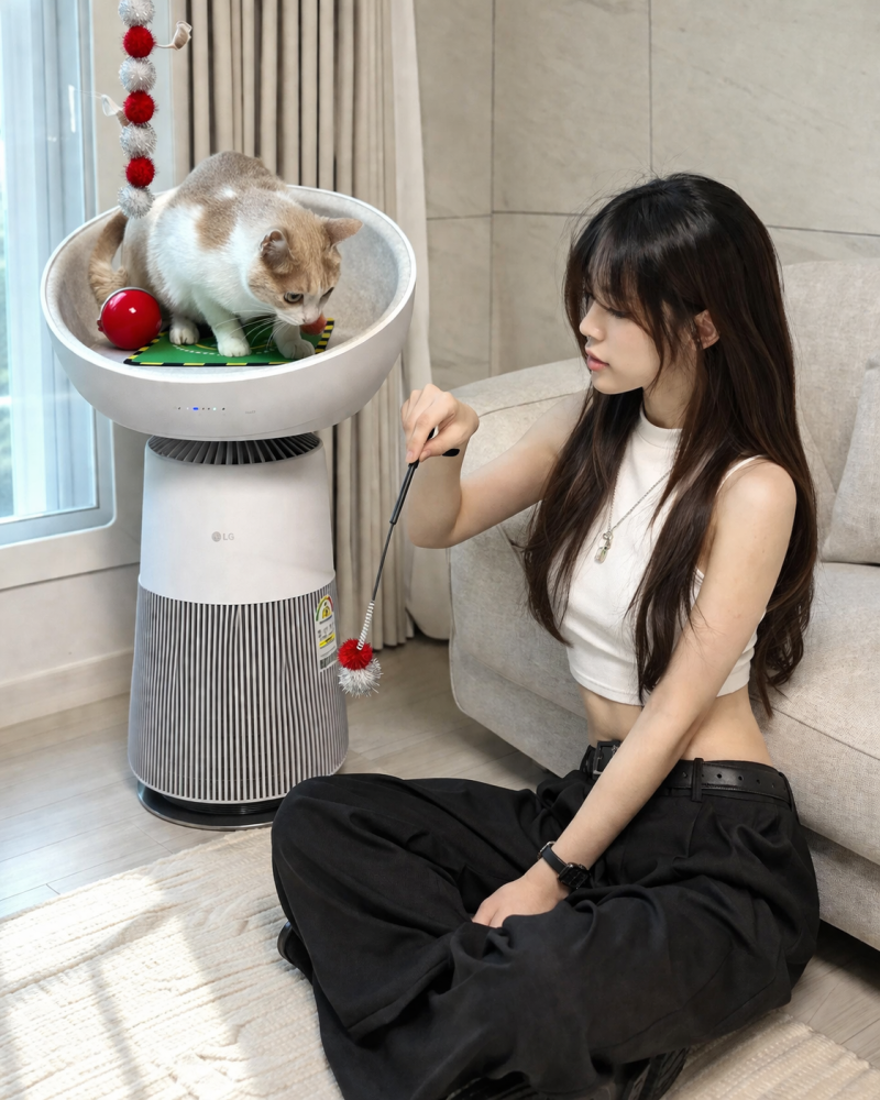 LG퓨리케어 에어로캣타워 공기청정기야 캣타워야? 1년 실사용 후기