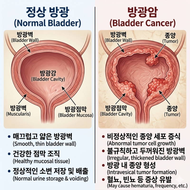 소변에 피가 보이면 위험 신호! 방광암 초기증상,생존율,치료까지 총정리