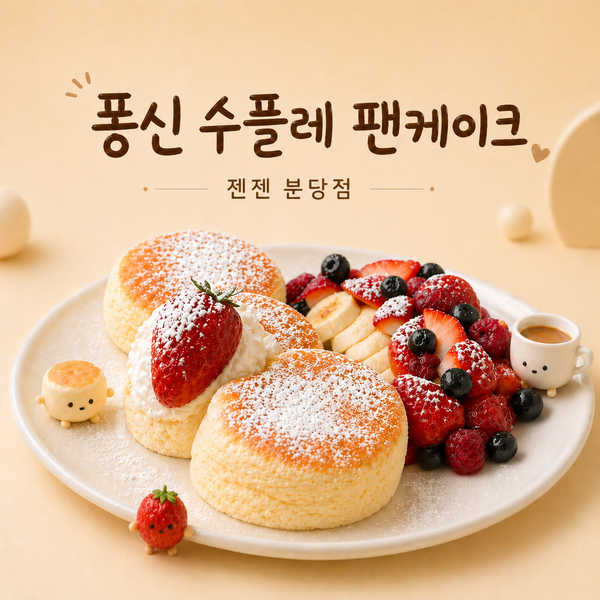  분당 카페 수플레 팬케이크 젠젠, 두 판 순삭 후기