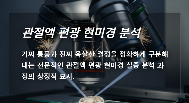 정상 요산 수치 통풍 오진 옥살산 리스크 : 가짜 통풍 증상 관절액 검사 필수 이유