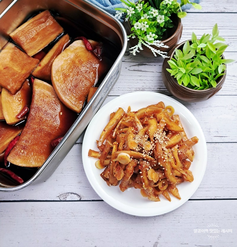 간장 무장아찌 만드는법 무장아찌무침 무요리 무절임 레시피