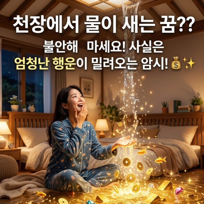물 차는,집 천장에 물이 새는 꿈해몽 완벽 정리