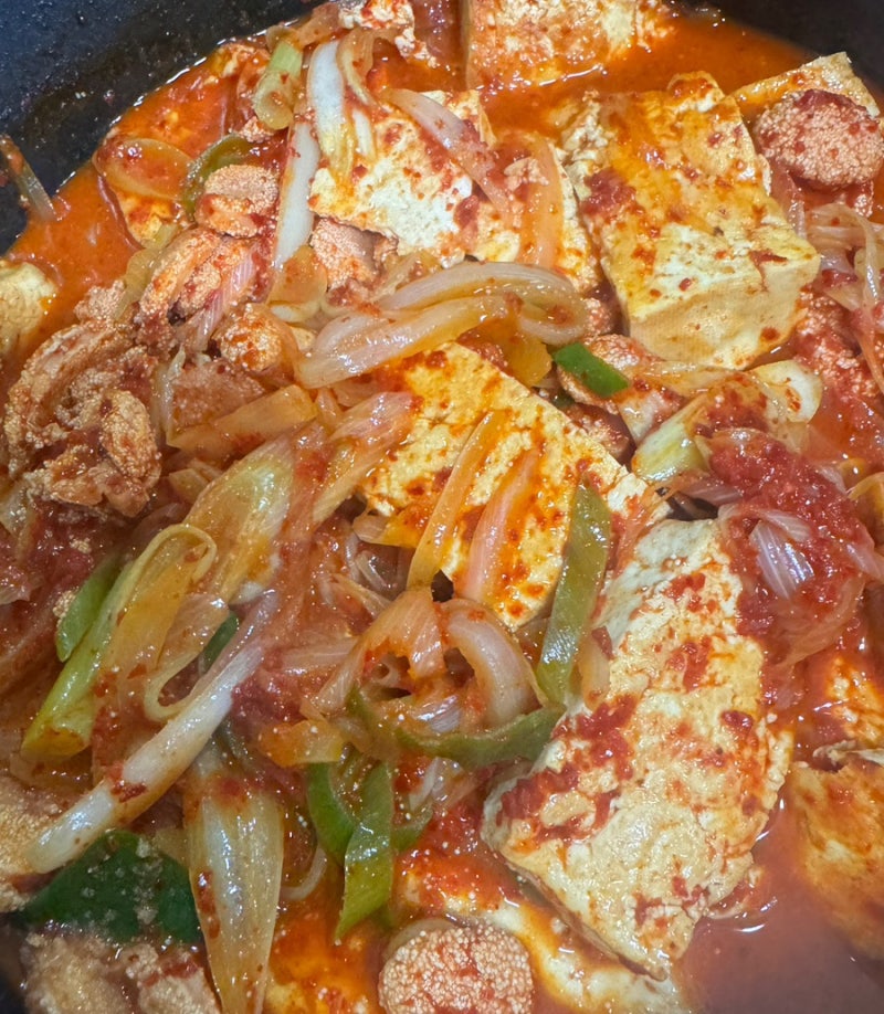 냉장고 털었는데 이 맛? 두부명란짜글이 레시피 (밥 두 공기 순삭)