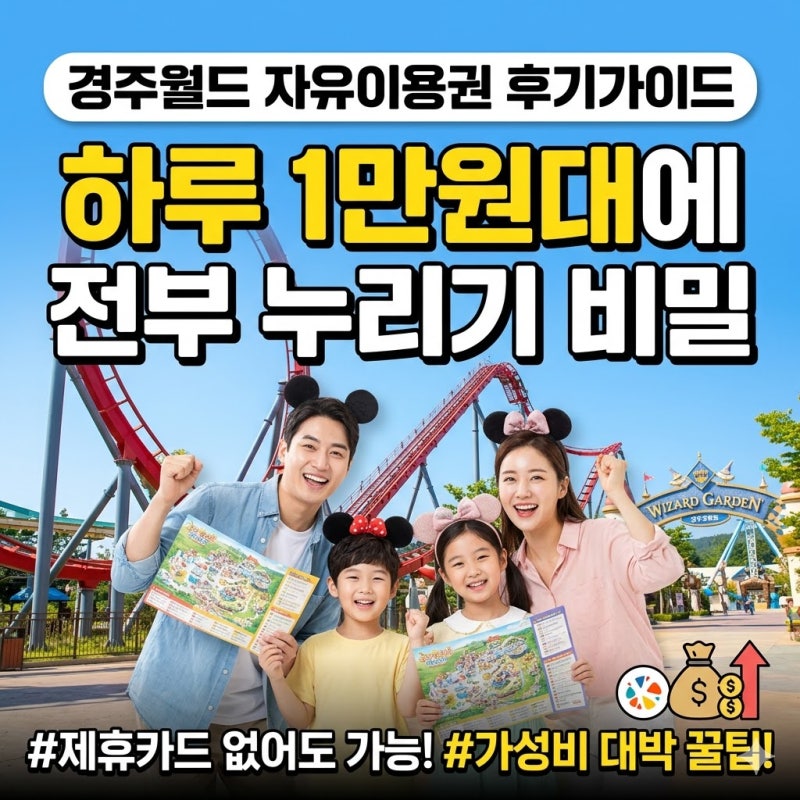 경주월드 자유이용권 후기가이드 하루 1만원대 전부 누리기