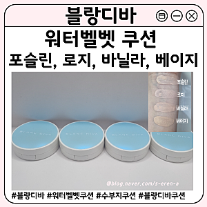 올리브영 추천 쿠션 | 블랑디바 워터벨벳쿠션 촉촉한 수부지쿠션 포슬린 로지 바닐라 베이지....